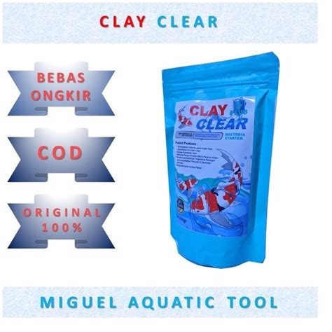 Jual Obat Ikan CLAY PLUS CLEAR PENJERNIH AIR BAKTERI STARTER 250 GR