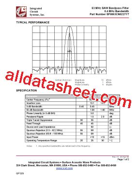 SF0063CN02271T Datasheet(PDF) - Integrated Circuit Systems