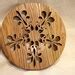 Trivet Hot Plate Oak Or Walnut Wooden Trivet Hot Plate Snowflake Flower Scallop Edge Etsy