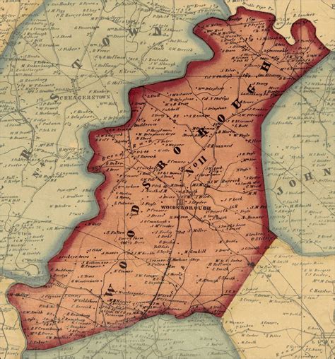 Frederick County District 11 Isaac Bond Map Of Frederick County 1858