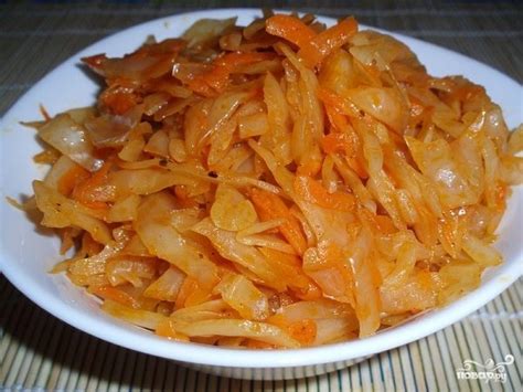 Тушеная капуста без масла - пошаговый рецепт с фото на Повар.ру