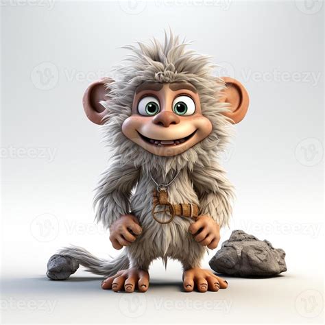 3d Cartoon Cute Baboon Ai 28808603 Stock Photo At Vecteezy