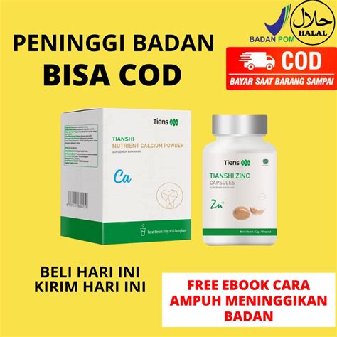 Jual Peninggi Badan Tiens Original Susu Calcium Dan Zinc Kapsul Untuk