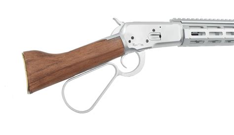 Aandk M Lok Real Wood M1873 Sawed Off Gas Lever Action Rifle With