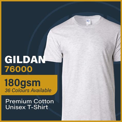 Gildan 180GSM Round Neck 76000 Premium Cotton T Shirt Custom Project