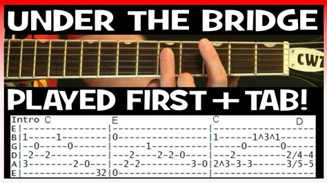 Red Hot Chili Peppers Under The Bridge Guitar Chords Lesson Tab Tutorial RHCP YouTube