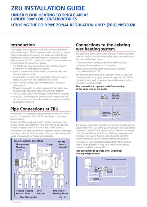 Polypipe Wiring Diagram For Underfloor Heating Circuit Diagram