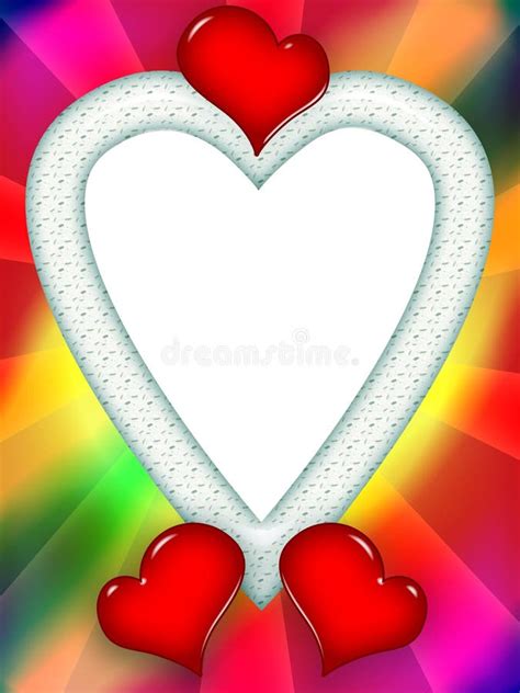 Colorful Love Hearts Frame Stock Illustration Illustration Of Framed