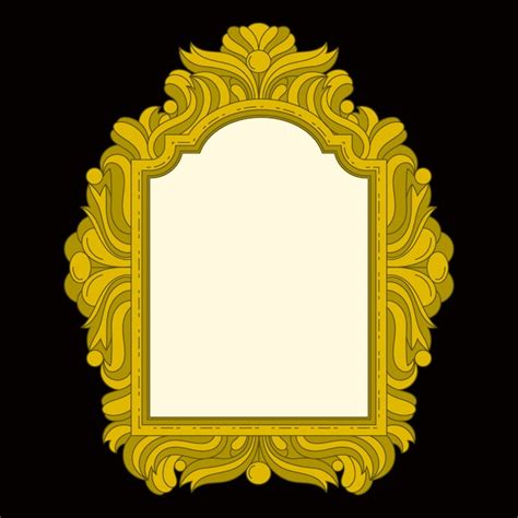 Ручной обращается дизайн золотой рамы | Бесплатно векторы