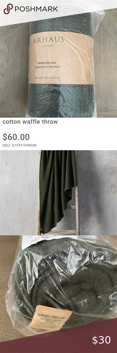 Arhaus Waffle Knit Blanket Olive Green Fabfitfun Waffle Blanket Waffle