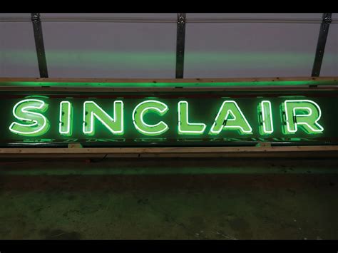 Original Sinclair Porcelain Neon Sign X New Neon