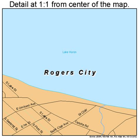 Rogers City Michigan Street Map 2669260