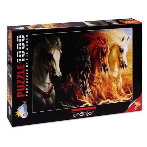Puzzle 1000 pièces : Les quatre chevaux de l'Apocalypse - Anatolian