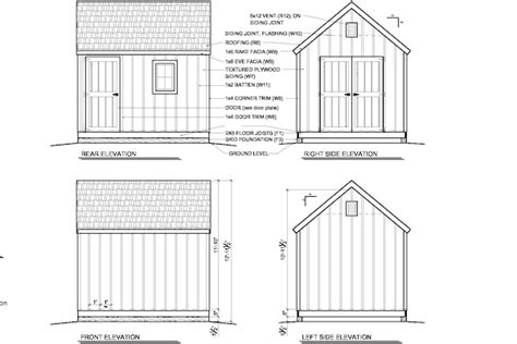 10x12 Garden Shed Plans How To Learn DIY Building Shed Blueprints