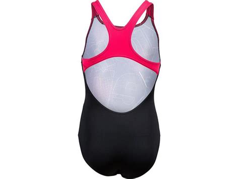 Arena Galactics Mädchen Badeanzug New Swim Pro Back 128 Black Freak Rose