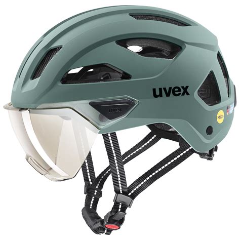 uvex stride visor MIPS sage green matt ltm. silver | Bike helmets