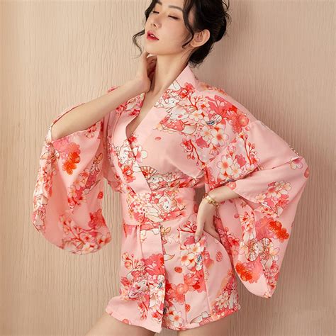 Jual Lingerie Wanita Sexy Sifon Kimono Jepang Jubah Malam Baju Tidur Set G String A Shopee