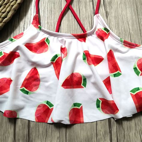 TIOZONEY Bikini de niña de a años ropa de baño con estampado falabella