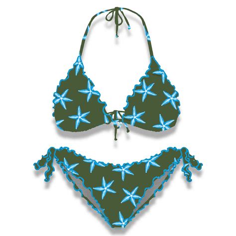 Women Sarius Triangle Classic Bikini With Starfish Print Pearl Brands Online