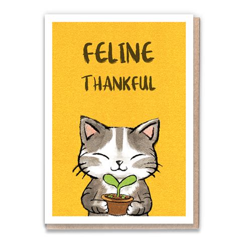 Feline Thankful Naked X Tree Cards Wholesale