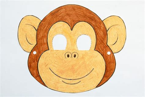 Monkey Mask Free Printable Templates Coloring Pages FirstPalette