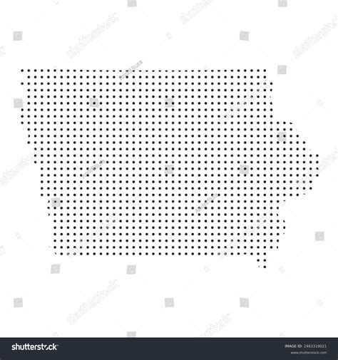 Map State Iowa Shown Dots Stock Vector (Royalty Free) 2463319021