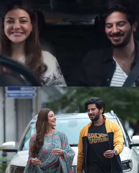 Dulquer Salman With Kajal Agarwal Romantic Couple Images Actor Photo