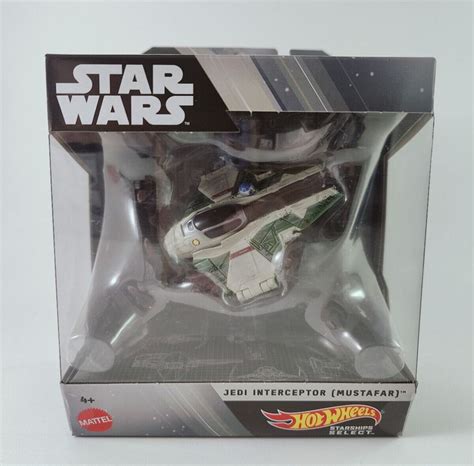 Star Wars Hot Wheels Starship Select Jedi Interceptor Mustafar New Ebay In
