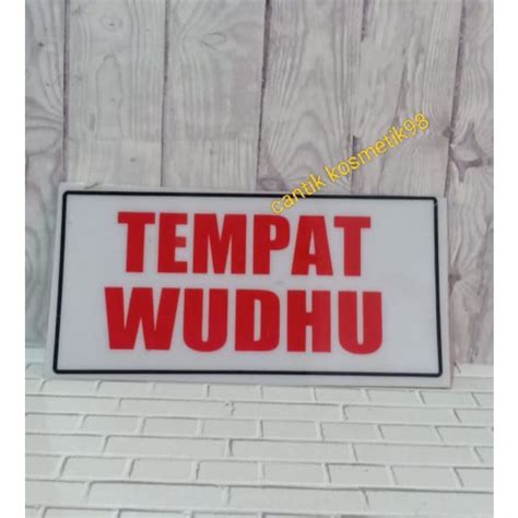 Jual Sign Mika Tulisan Tempat Wudhu Shopee Indonesia