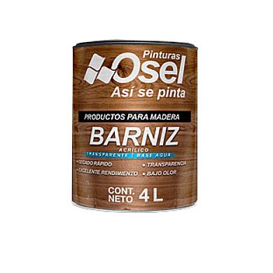 Barniz Transparente Base Agua Satinado Pinturas Osel