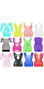 Amazon Geyoga Pieces Women S Fishnet Lingerie Mesh Babydoll Bodysuit Lace Smock Lingerie