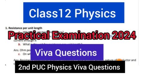 Class12 Physics Practical Exam Viva Questions 2024 2nd Puc Smt