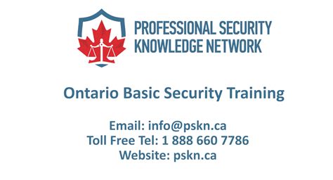Professional Security Knowledge Network Basic Security Training Ontario