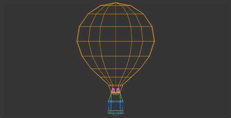 D Model Low Poly Hot Air Balloon Vr Ar Low Poly Cgtrader