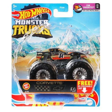 Hot Wheels Monster Jam Scale Fyj Chevrolet Corvette Monster Trucks