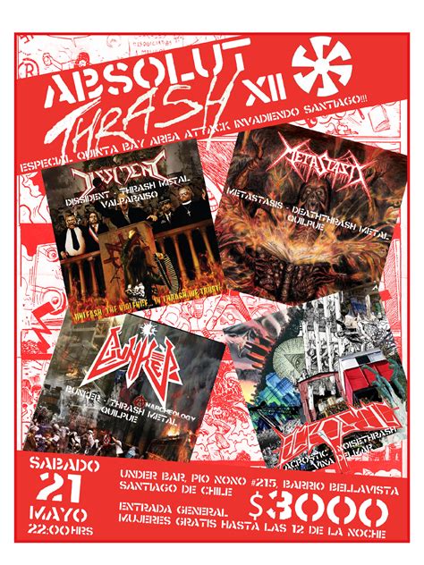 ABSOLUT THRASH XII 21 DE MAYO, SANTIAGO DE CHILE | Acrostic Noisethrash
