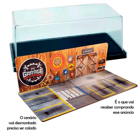 CENÁRIO para DIORAMA padrão Hot Wheels OFICINA EXPOSITOR para ESCALA Miniaturas e