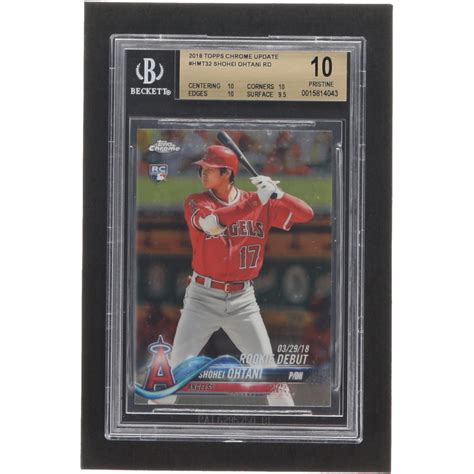 Shohei Ohtani 2018 Topps Chrome Update HMT32 RD RC BGS 10 Pristine