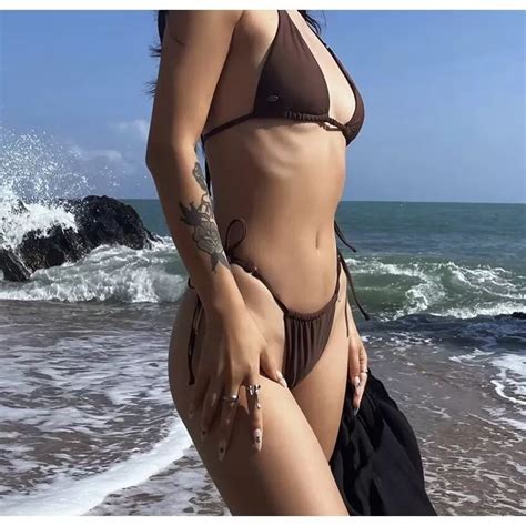 Bikini tam giác mảnh đơn giản triangle basic tanning bikini Shopee Việt Nam