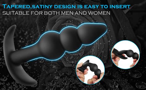 Anal Butt Plug With Tapered Base Silicone Anal Plug Set For Adult Men