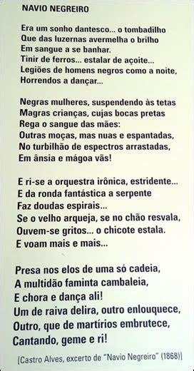 O Navio Negreiro - Poema Completo - Museu da Língua Portuguesa: Poemas