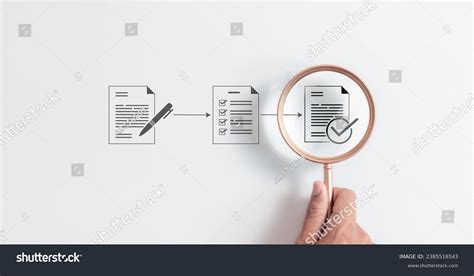 Magnifying Glass Focus Approve Document Icon Stock Photo 2385516543 ...