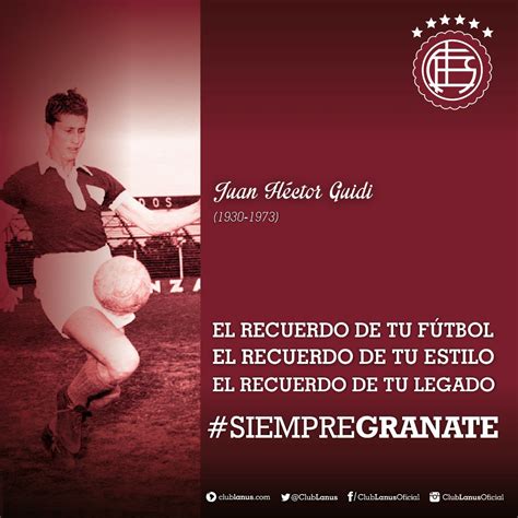 Recordamos A Juan Héctor Guidi En Un Club Atlético Lanús