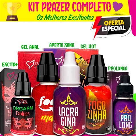 Kit Sex Shop Prazer Total Produtos Especiais Er Ticos Sexy Shop Top Gel Cosm Ticos