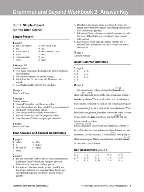 Grammar And Beyond2 Workbook Answer Key Pdf Pdf Pluto Planets