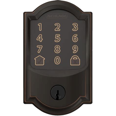 Schlage Lock: Aged Bronze Electronic Encode WiFi Deadbolt, with Camelot ...