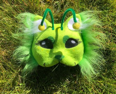 Green Alien Cat Therian Mask Etsy Uk