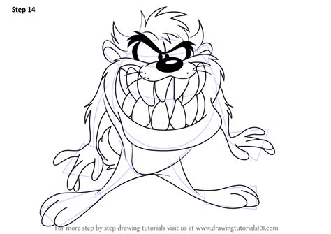 step  step   draw tasmanian devil  looney tunes