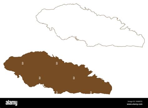 Upolu island (Samoa Islands Archipelago, Polynesia) map vector ...