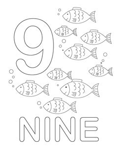 Coloring Pages For Numbers 1 9 Coloring Pages